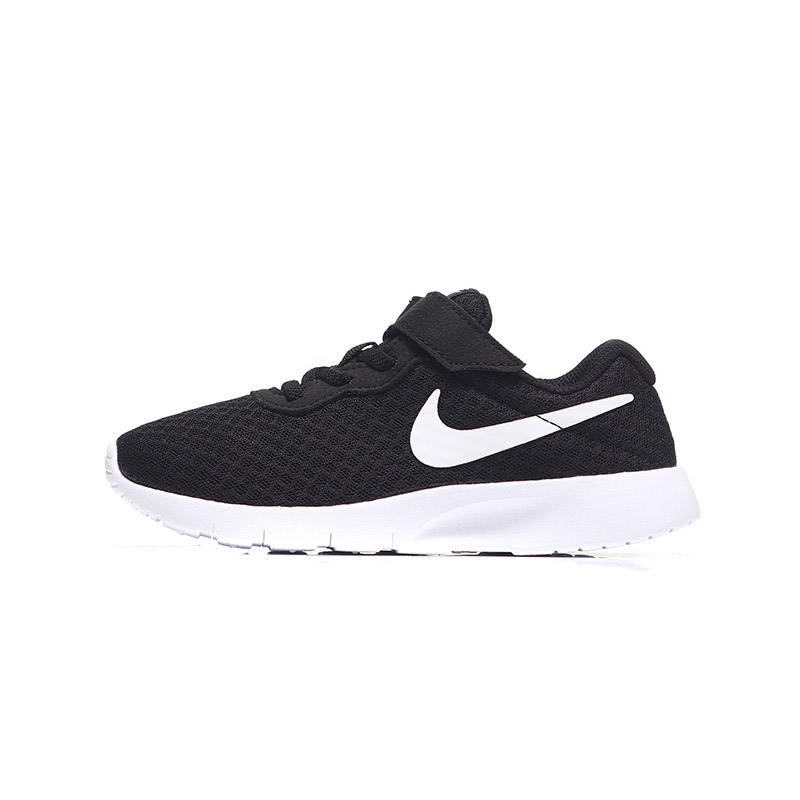 NIKE耐克男小童休闲鞋TANJUN魔术贴网面透气运动鞋844868. 844868-011黑+白+白