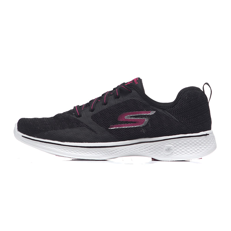 Skechers斯凯奇女健步鞋GO WALK 4轻质运动鞋14936 14936/BKHP黑色+桃红色