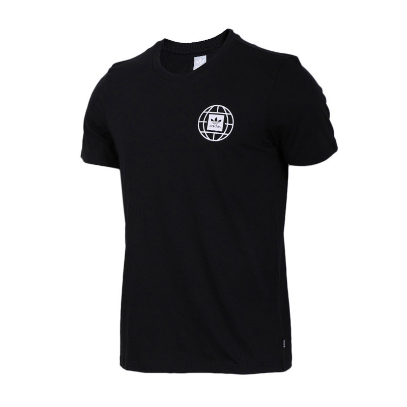 adidas阿迪达斯三叶草男子短袖T恤圆领透气休闲运动服CF5838.. M CF5838黑