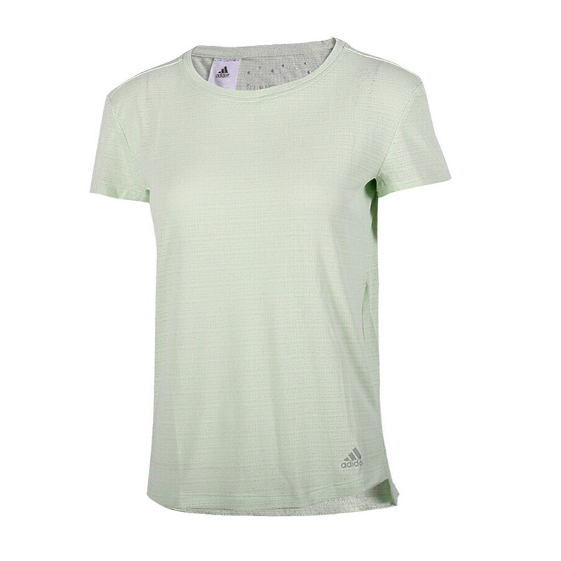 adidas阿迪达斯女子短袖T恤训练健身透气运动服CF4441.. M CF4441绿