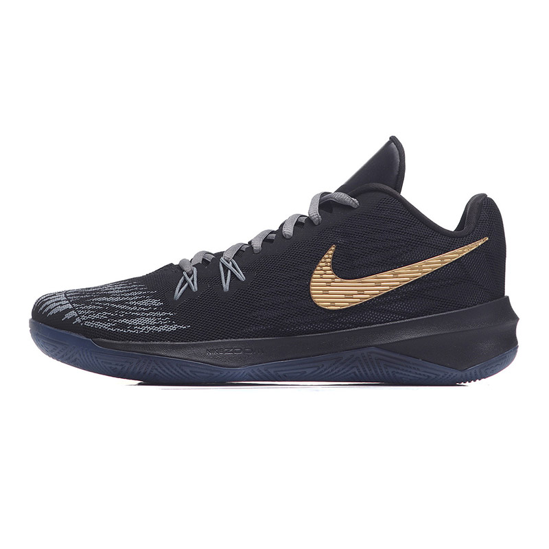 NIKE耐克男鞋春季ZOOM气垫实战篮球鞋908978.. 908978-090黑+金属金黄+冷灰 40.5码