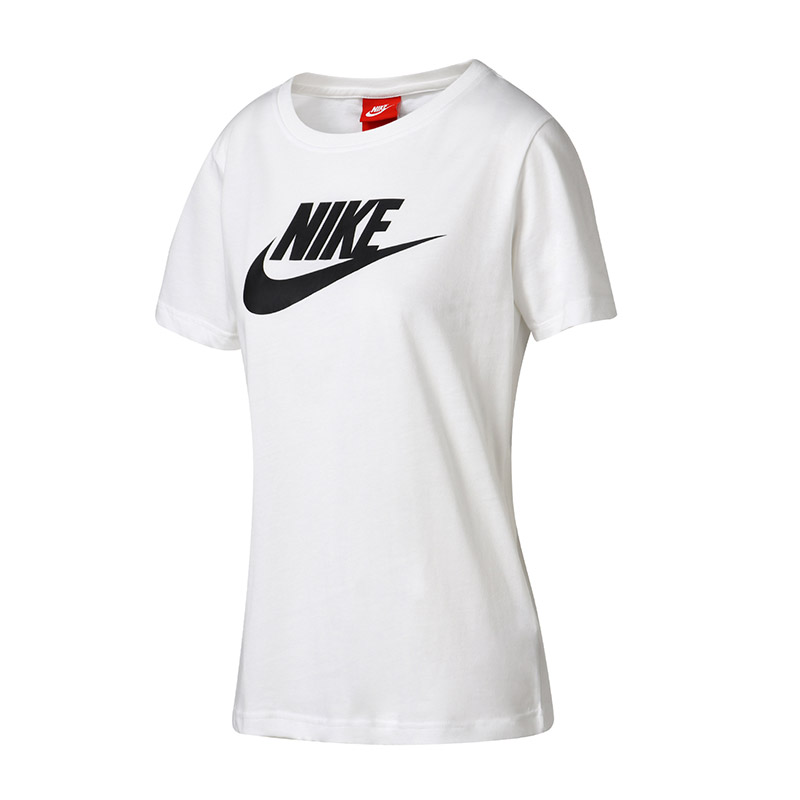 Nike耐克女短袖T恤大logo休闲舒适透气圆领运动t恤846469.. L 846469-103白+黑