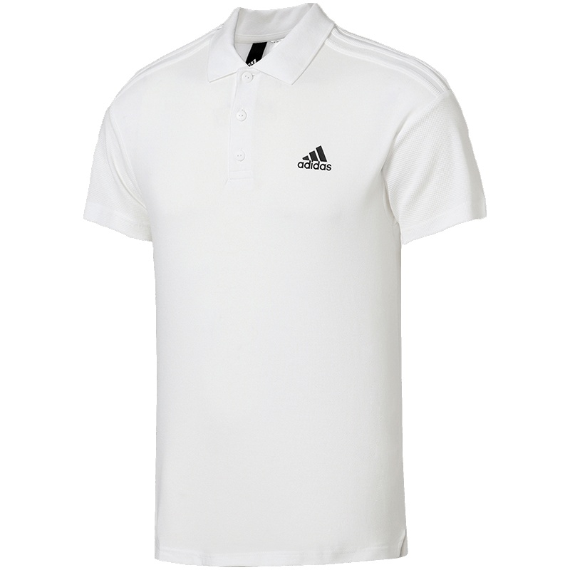 adidas阿迪达斯男子短袖polo衫短袖t恤休闲运动服CX5019 S CX5019白+黑