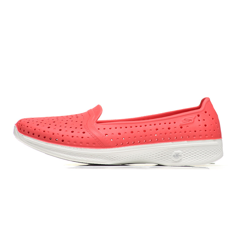 Skechers斯凯奇女鞋休闲鞋浅口轻质一脚蹬运动鞋14690/C RL 14690/CRL珊瑚色