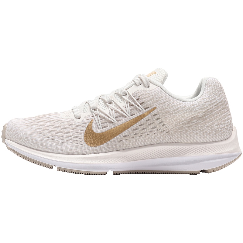 Nike耐克女鞋跑步鞋ZOOM气垫网面透气飞线运动鞋AA7414 AA7414-001黑+白+煤黑