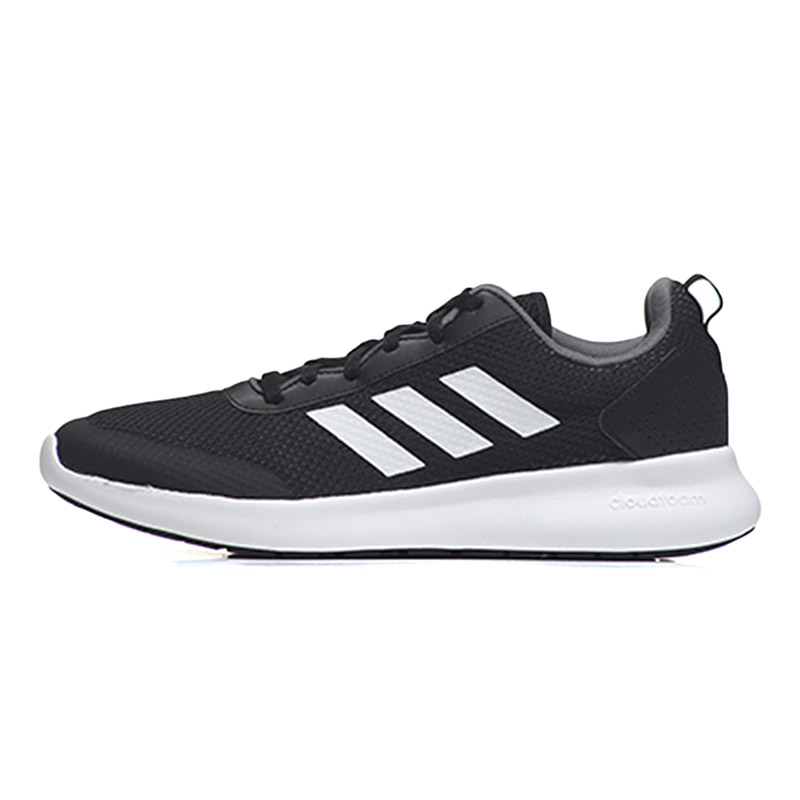 adidas阿迪达斯男子跑步鞋透气休闲运动鞋DB1459 DB14591号黑色+五度灰+亮白