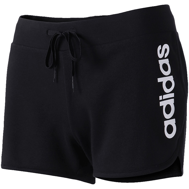 adidas阿迪达斯NEO女子休闲运动短裤CV9191 L CV9191黑+白