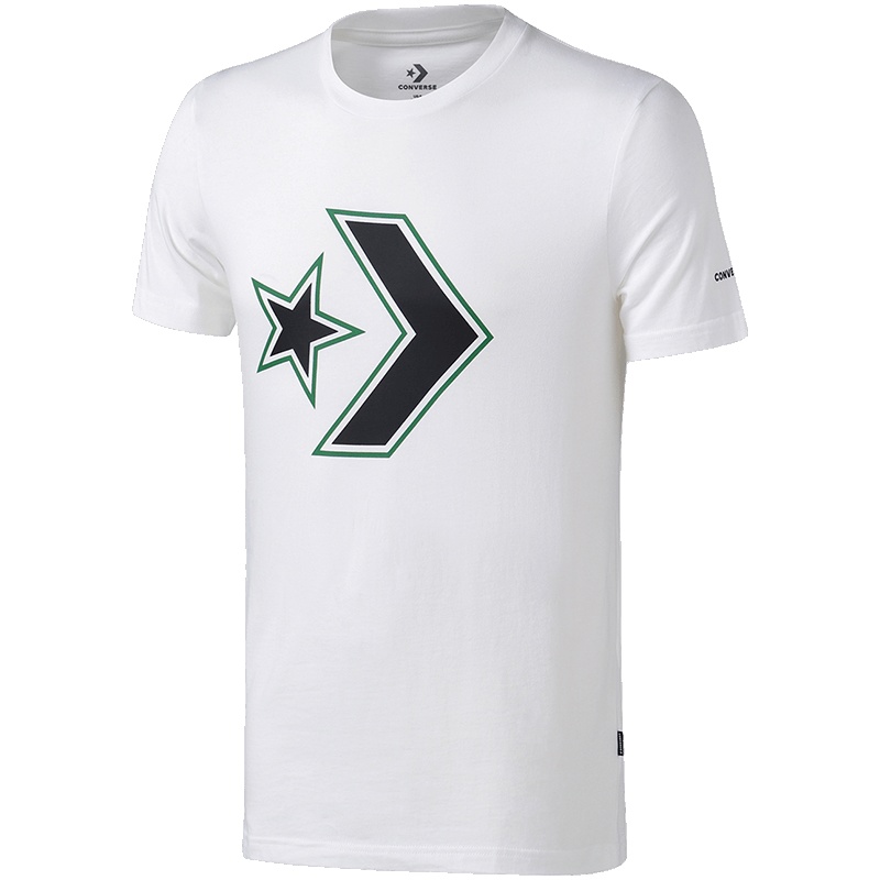 CONVERSE匡威男短袖T恤星箭休闲圆领运动t恤10008001-A01 L 10008001-A01白色