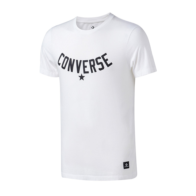 CONVERSE匡威男短袖T恤休闲透气圆领运动T恤10008078-A01 L 10008078-A01混合黑色