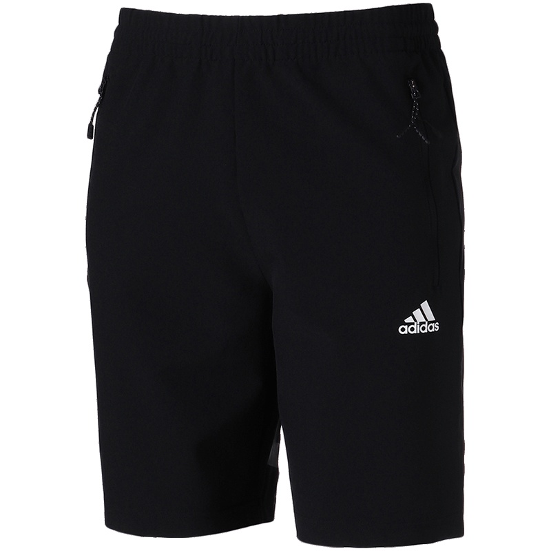 adidas阿迪达斯男子运动短裤休闲运动服DM3410 L DM3410黑+白