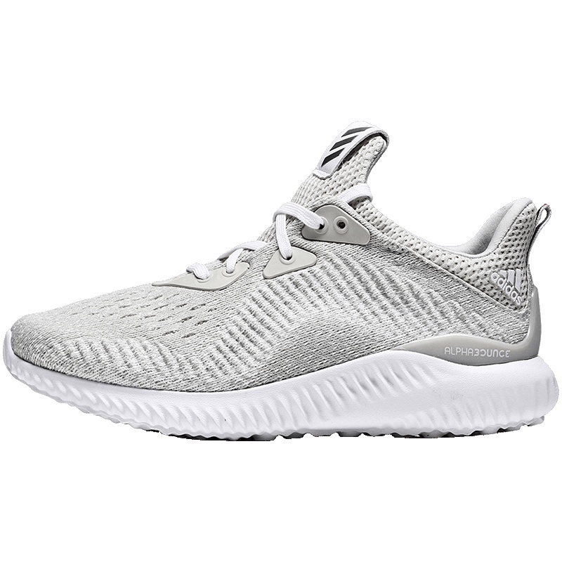 【自营】adidas阿迪达斯女子跑步鞋20ALPHABOUNCE休闲运动鞋AC6921 AC69211度灰+白色