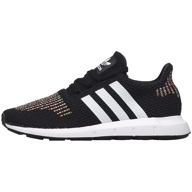 【自营】adidas阿迪达斯三叶草女子女士系带休闲鞋SWIFT RUN低帮运动鞋 CQ20251号黑色+亮白