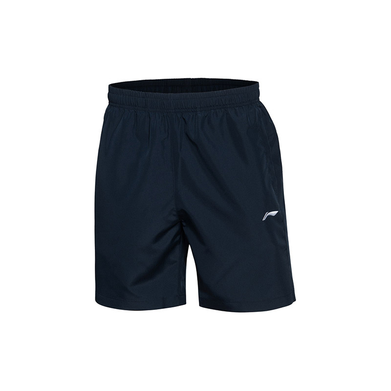 【自营】李宁男装训练系列平口运动短裤运动服AKSL077-1 3XL AKSL077-1墨水蓝