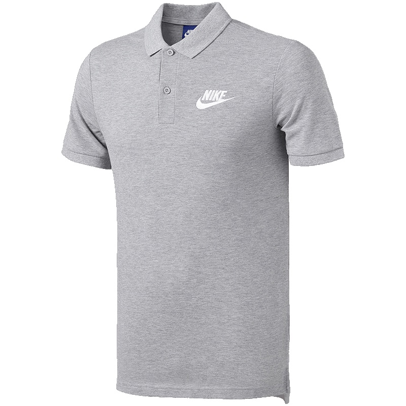 【自营】NIKE耐克男装宽松透气休闲舒适翻领短袖POLO衫909747-063 L 909747-063深麻灰+白