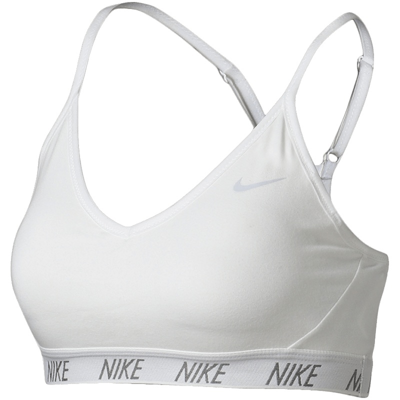 【自营】Nike耐克女运动胸衣跑步训练健身支撑运动内衣877237.. L 877237-100白+白+冷灰+银灰