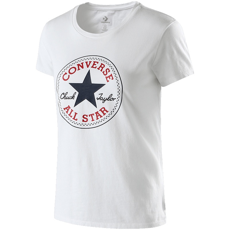 【自营】Converse/匡威 女子短袖 秋季 休闲运动透气T恤10006828-A07 白色 L