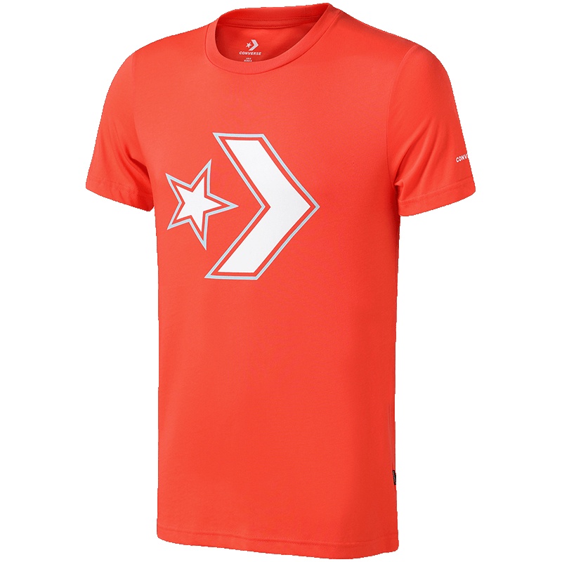 【自营】CONVERSE匡威男短袖T恤星箭休闲圆领运动t恤10008001-A02 L 10008001-A02珊瑚红