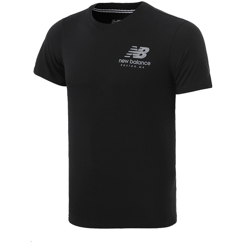 【自营】New Balance/NB男装圆领运动休闲短袖T恤AMT71639-BK L AMT71639-BK黑色
