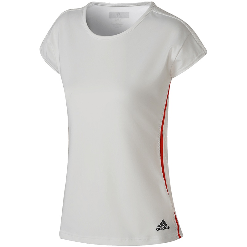 【自营】adidas阿迪达斯女子短袖T恤网球透气休闲运动服CV6338 L CV6338白色
