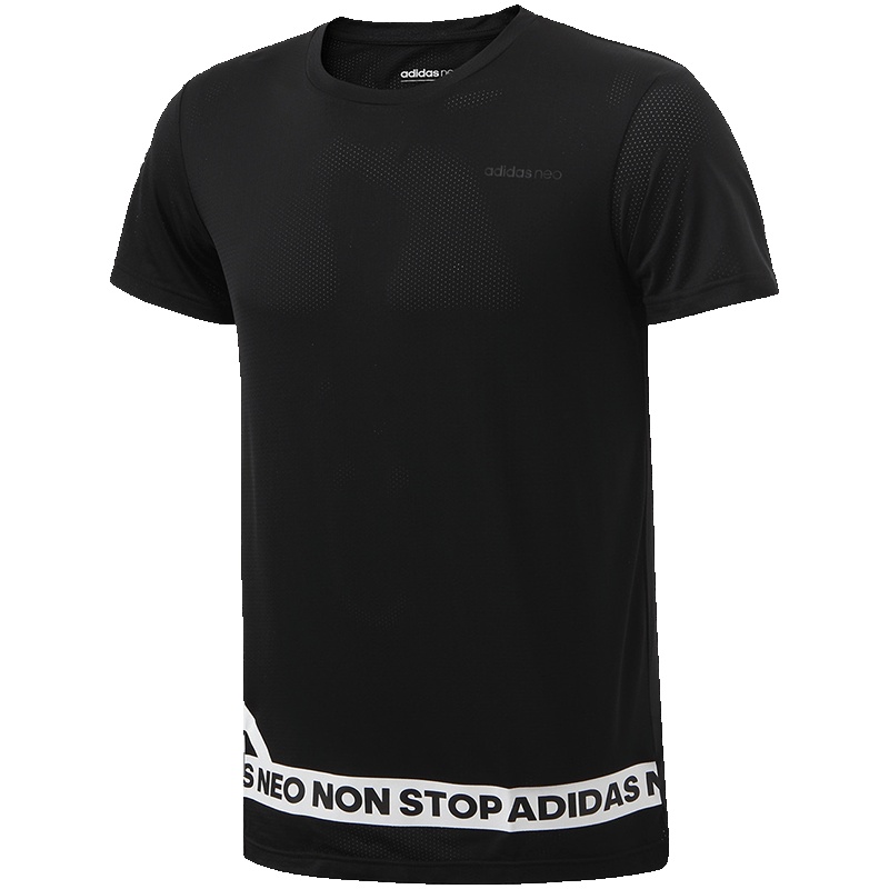 【自营】adidas阿迪达斯NEO男服郑恺同款运动服休闲服短袖T恤CE1032 L CE1032黑+白