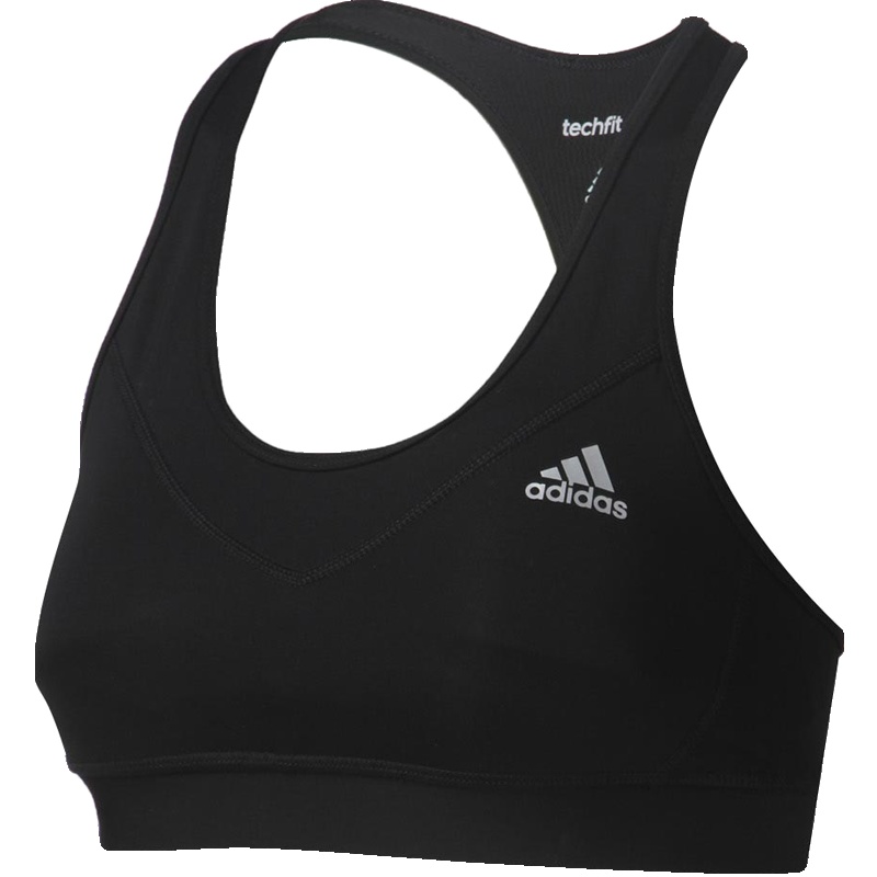 【自营】adidas阿迪达斯女装运动胸衣综合训练运动服AK0225 M AK0225黑+暗银金属