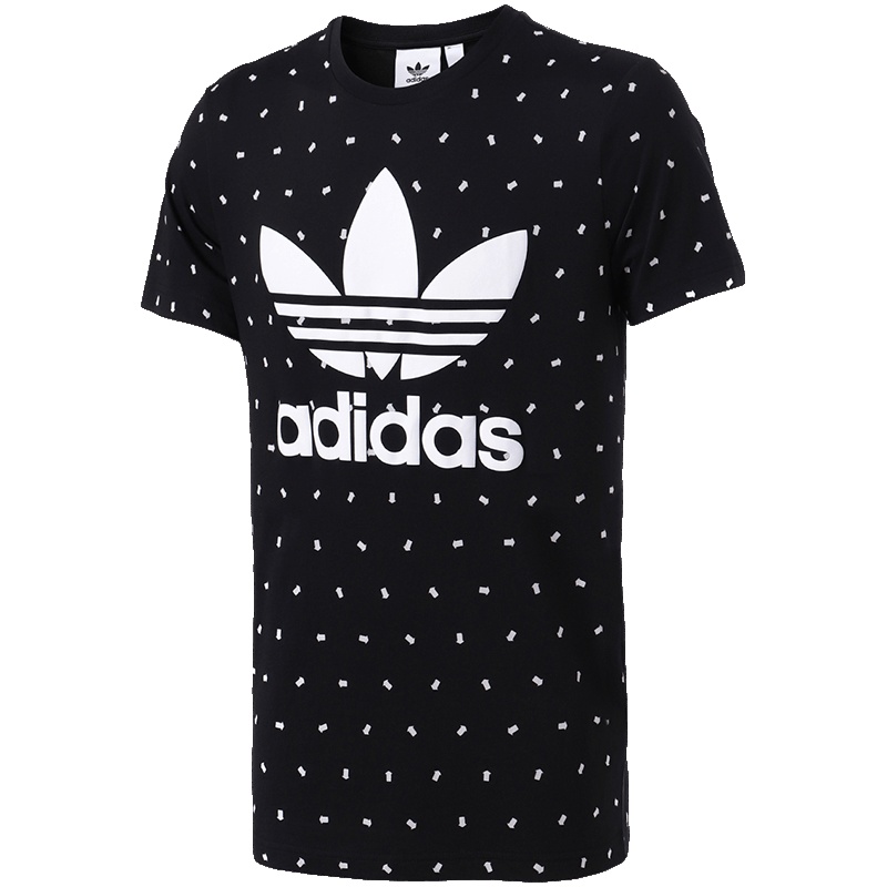 【自营】adidas阿迪达斯三叶草男子短袖T恤LOGO款休闲运动服CZ1759 L CZ1759黑