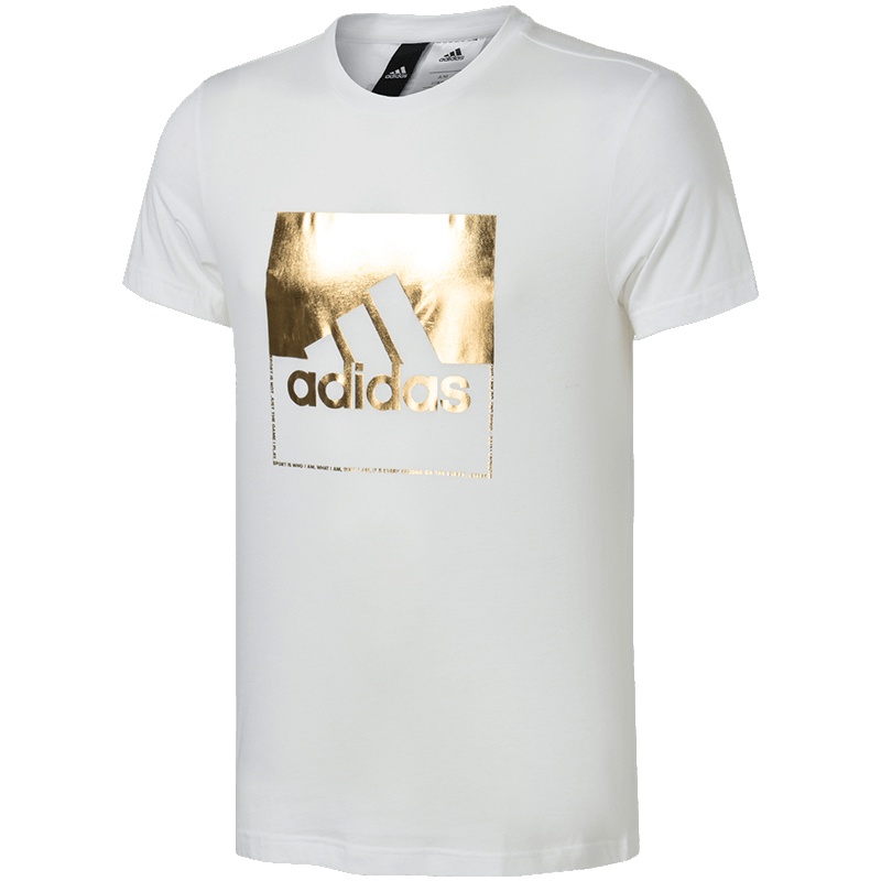 【自营】adidas阿迪达斯男子短袖T恤透气休闲运动服CX4992 L CX4992白+黑