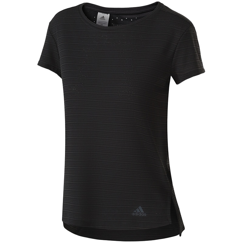 【自营】adidas阿迪达斯女子短袖T恤训练健身跑步运动服CV3770 L CV3770碳黑