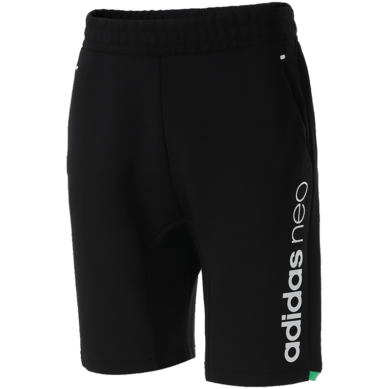 【自营】adidas阿迪达斯NEO男子运动短裤针织休闲运动服CV6989 L CV6989黑色