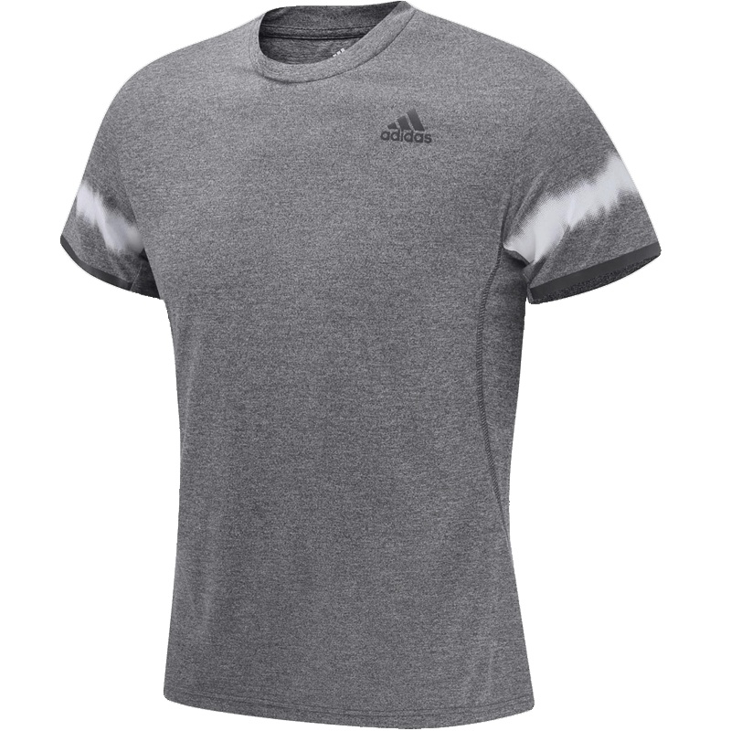 【自营】adidas阿迪达斯男装短袖T恤跑步运动服AH9931 L AH9931深麻灰