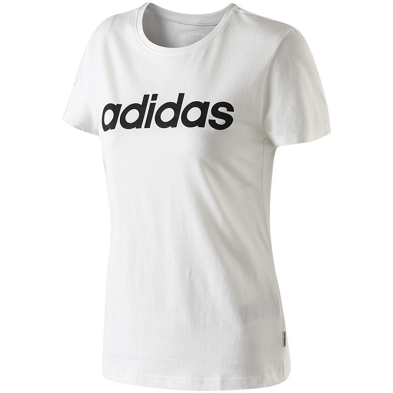 【自营】adidas阿迪达斯NEO女子短袖T恤修身休闲运动服CV9177 L CV9177白