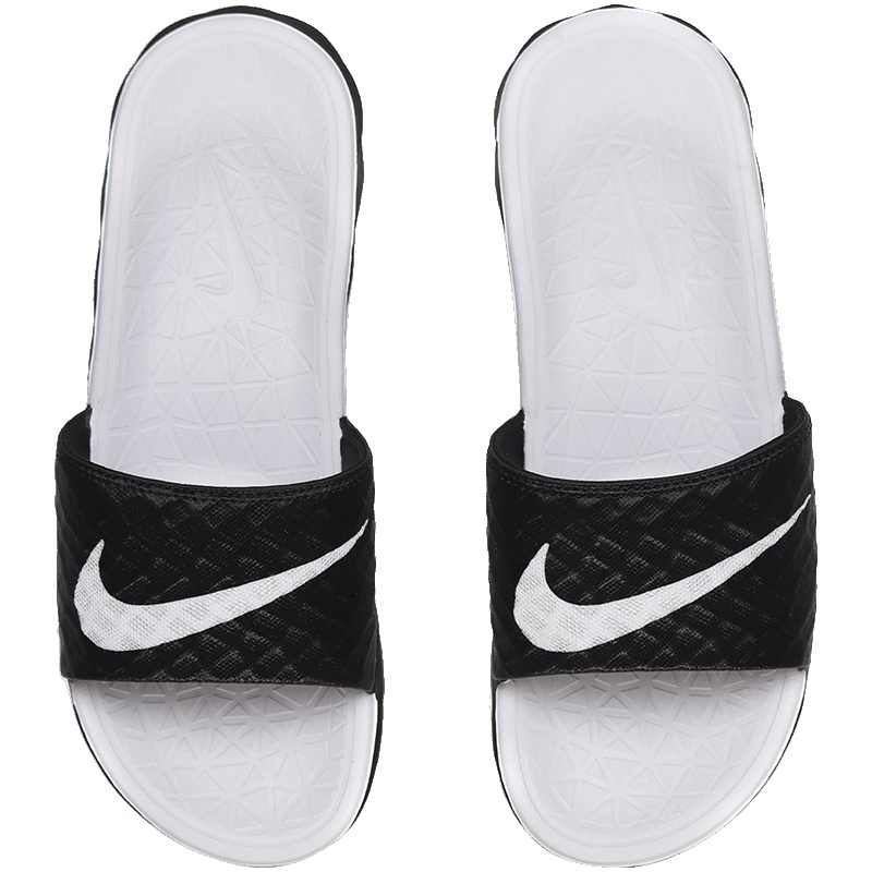 【自营】NIKE耐克女休闲鞋缓震防滑休闲沙滩凉鞋拖鞋705475 705475-010黑+白