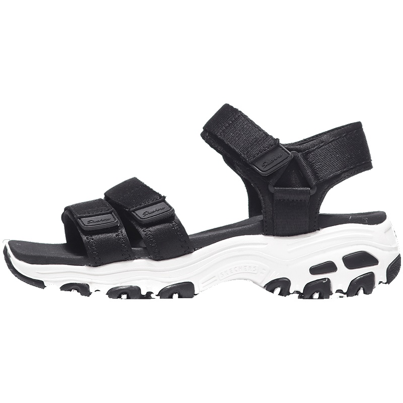 【自营】Skechers斯凯奇女凉鞋D‘lites厚底魔术贴休闲鞋31514