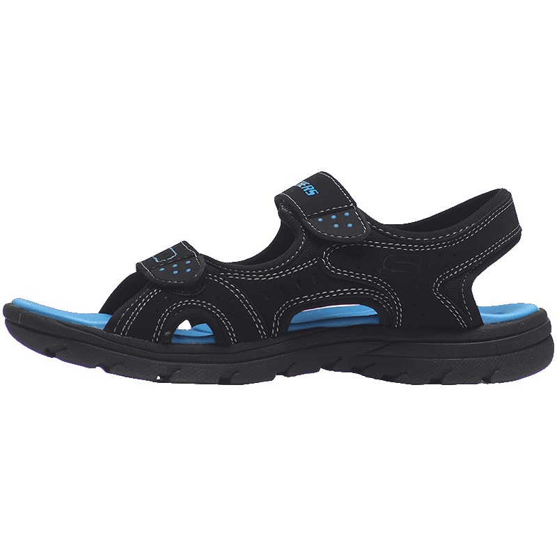 【自营】Skechers斯凯奇男童凉鞋魔术贴沙滩鞋92219L/B LK 92219L/BLK黑 27.5码/165mm