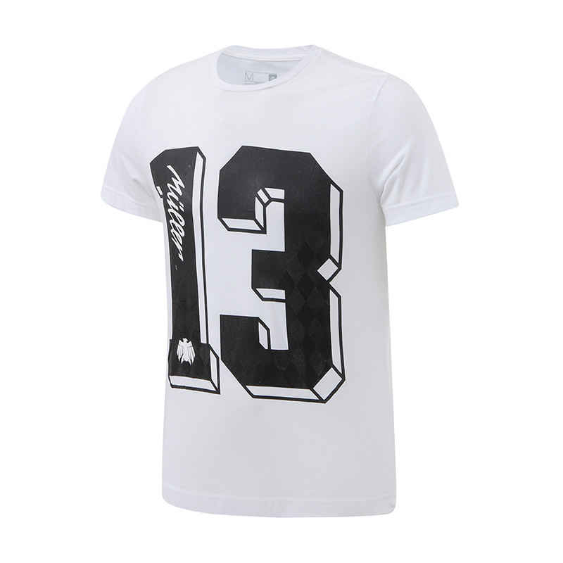 adidas阿迪达斯男装短袖T恤运动服AY7251 L AY7251白+黑