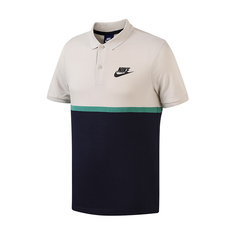 NIKE耐克男装短袖POLO衫夏季透气翻领撞色POLO衫886508 L 886508-010黑+深麻灰+灯草珊瑚色+白