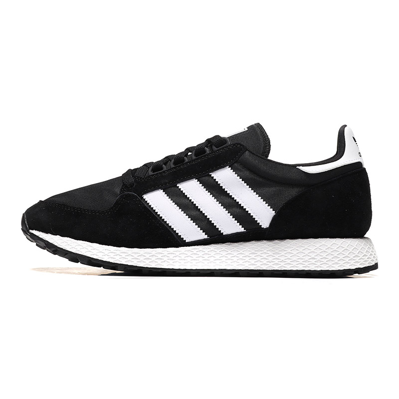 adidas阿迪达斯三叶草男运动鞋B41550 B415501号黑色+亮白