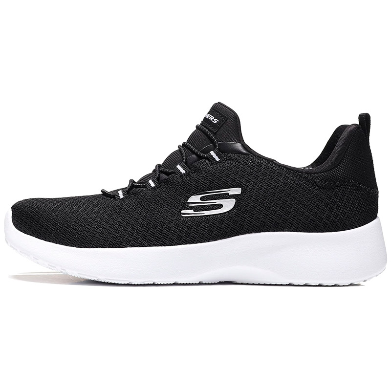 Skechers斯凯奇女鞋休闲鞋轻便透气一脚蹬运动鞋12119 12119/BKW黑色+白色