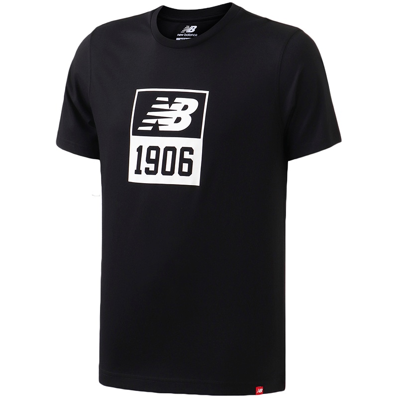 New Balance/NB男短袖T恤圆领针织运动休闲上衣AMT83572 L AMT83572-BK黑色