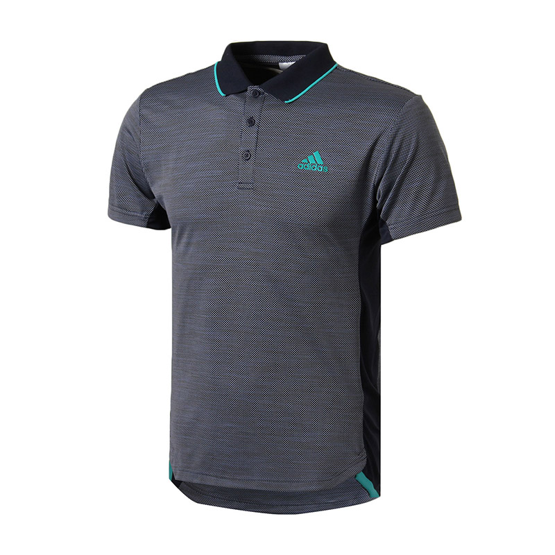 adidas阿迪达斯男子短袖POLO衫网球休闲运动服CZ0553 M CZ0553灰