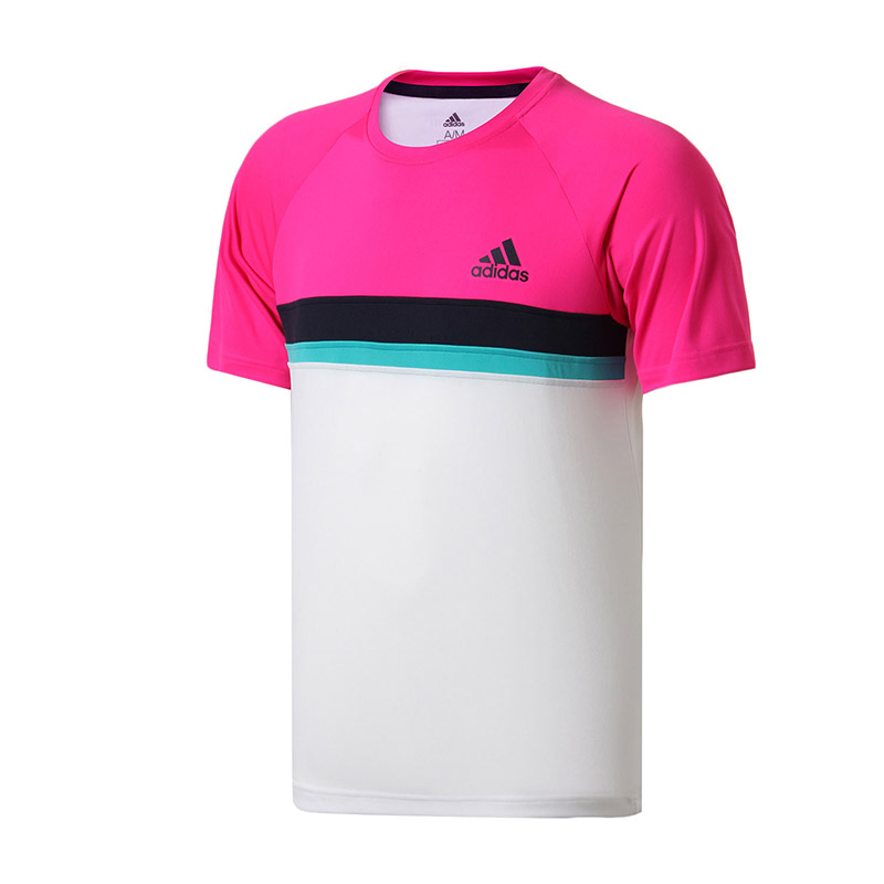 adidas阿迪达斯男子短袖T恤网球训练运动服D93124 M D93124白