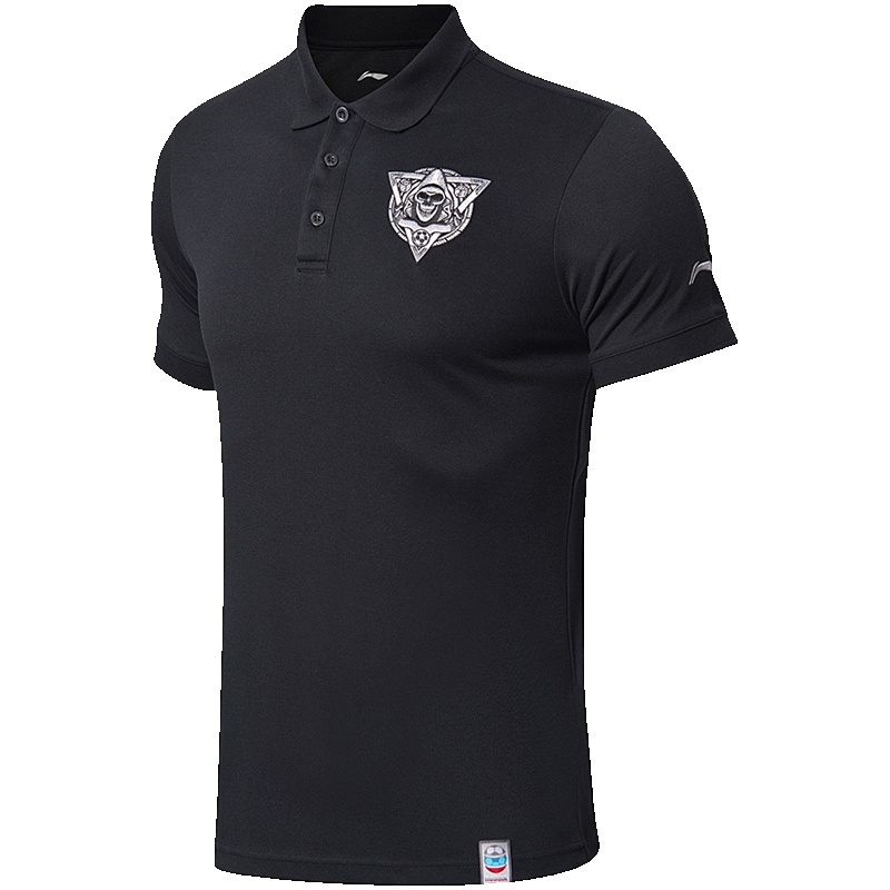 李宁短袖POLO衫男士足球系列运动衣翻领男装夏季针织运动服 3XL APLN153-1标准白