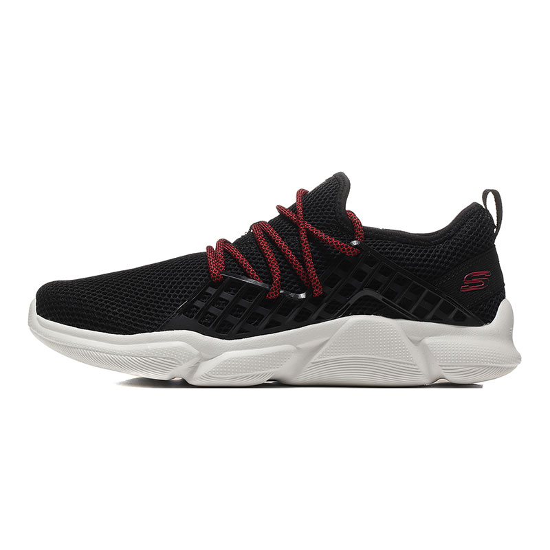 Skechers斯凯奇男鞋休闲鞋透气网布轻便系带运动鞋52943 52943/BKW黑+白