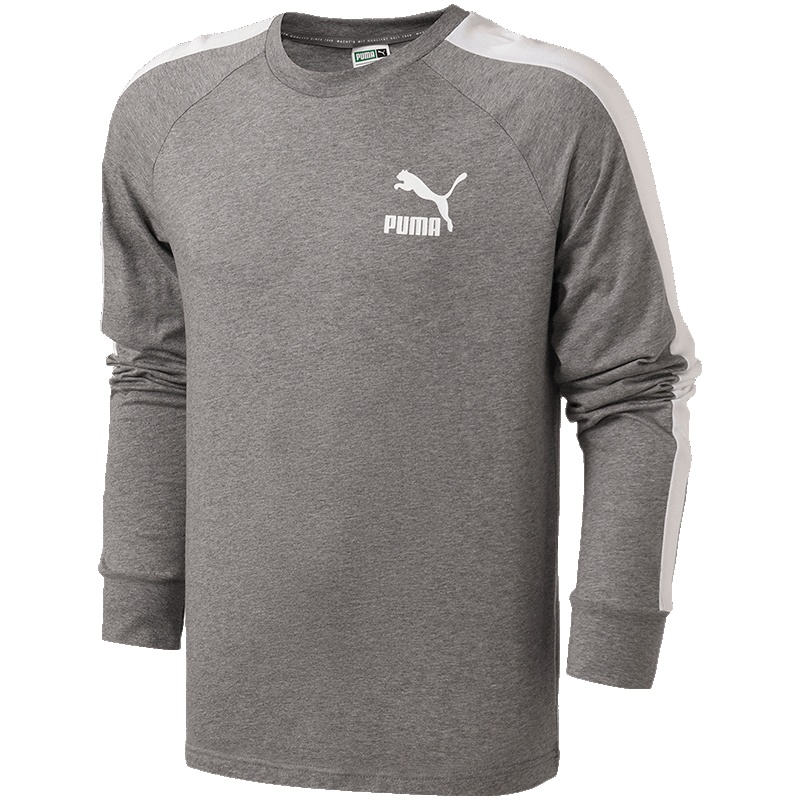 彪马PUMA运动长袖T恤男装套头T恤运动服57758901 L 57758901黑色