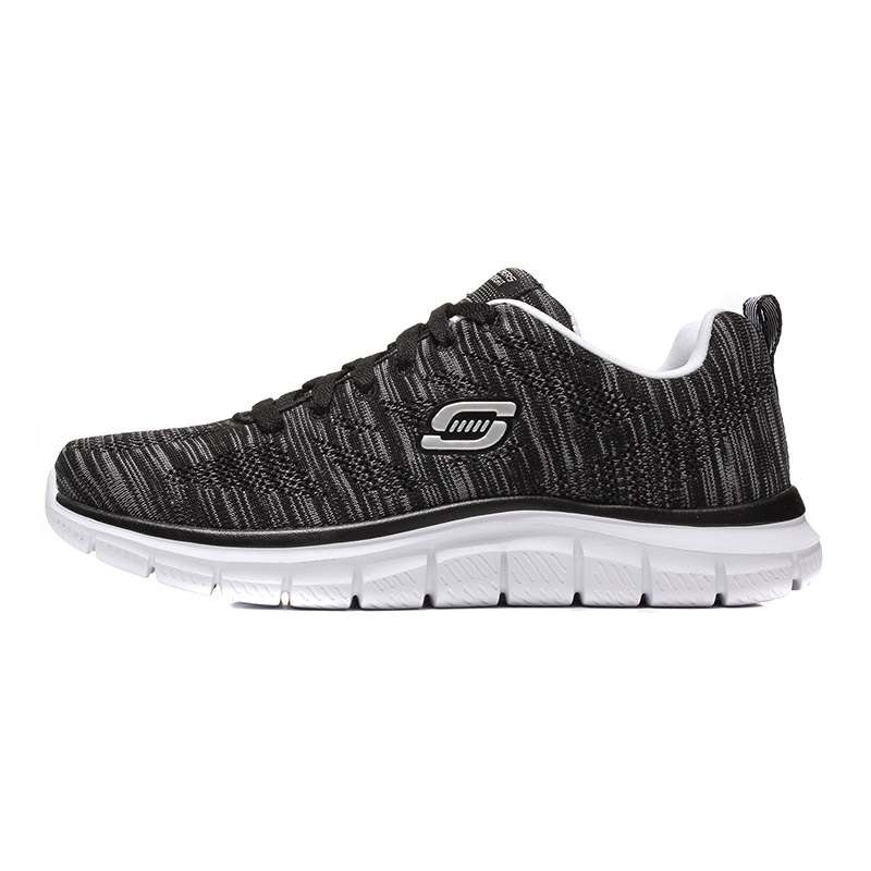 Skechers斯凯奇男鞋休闲鞋轻便透气系带舒适运动鞋 999731 999731/BKW黑色+白色