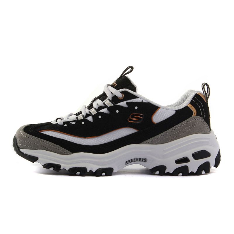 skechers斯凯奇 中性跑步鞋轻便运动鞋99999745 99999745/BKGD黑+白+灰+金 35码
