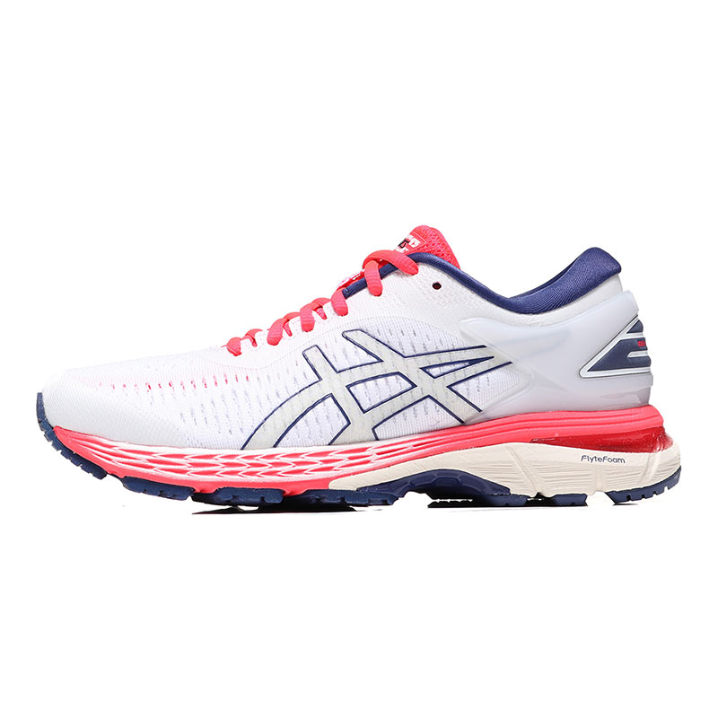 ASICS亚瑟士女子跑步鞋GEL-KAYANO25运动鞋1012A026-104 1012A026-100白色+白色