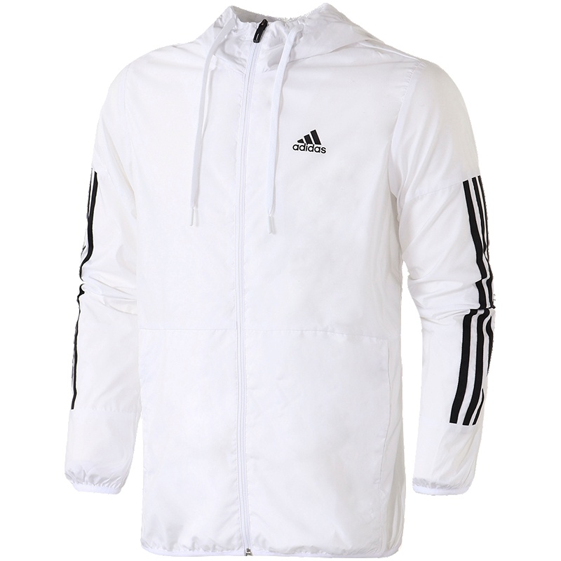 adidas阿迪达斯男子外套夹克防风休闲运动服DU5184 L DU5184白色