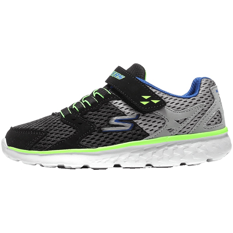 Skechers斯凯奇男童跑步鞋缓震轻质户外运动鞋97680L 97680L/BKCC黑色+炭灰色