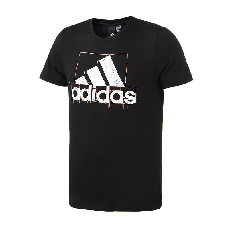 adidas阿迪达斯男子短袖T恤休闲运动服DI0292 M DI0292黑